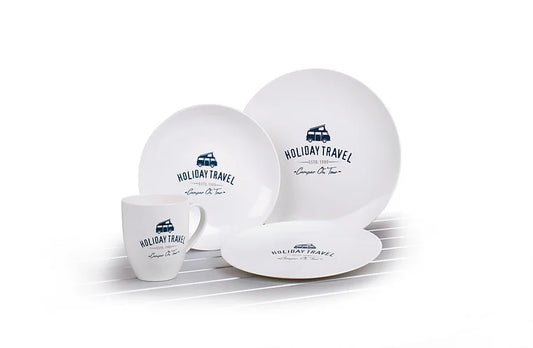 Vaisselle PLA pour 2 personnes - "HOLIDAY TRAVEL"