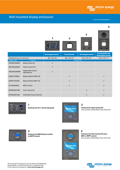 Boîte de montage pour BMV ou MPPT Control