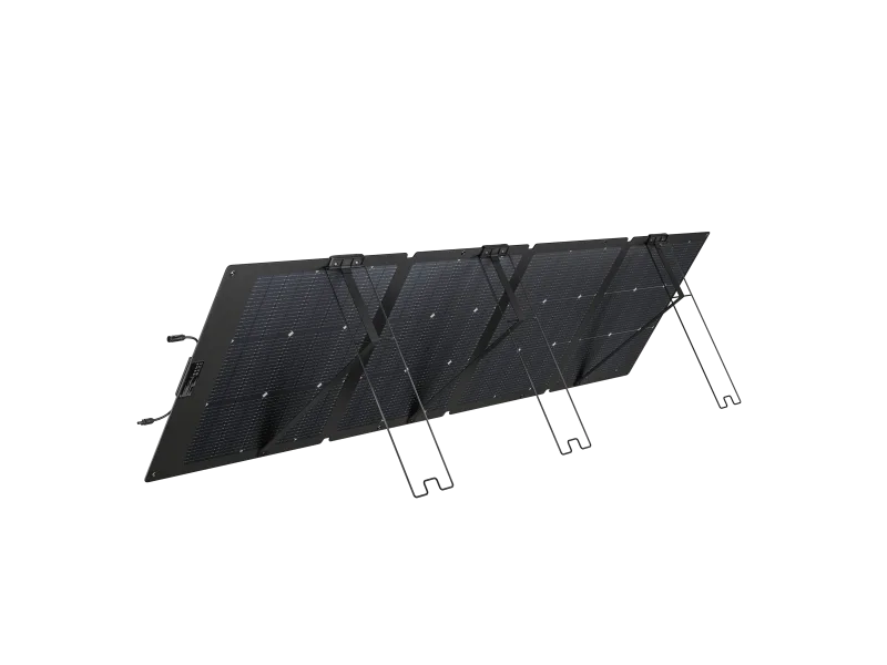 EcoFlow - Panneau solaire monocristallin bifacial, pliable 220 W de 2e génération